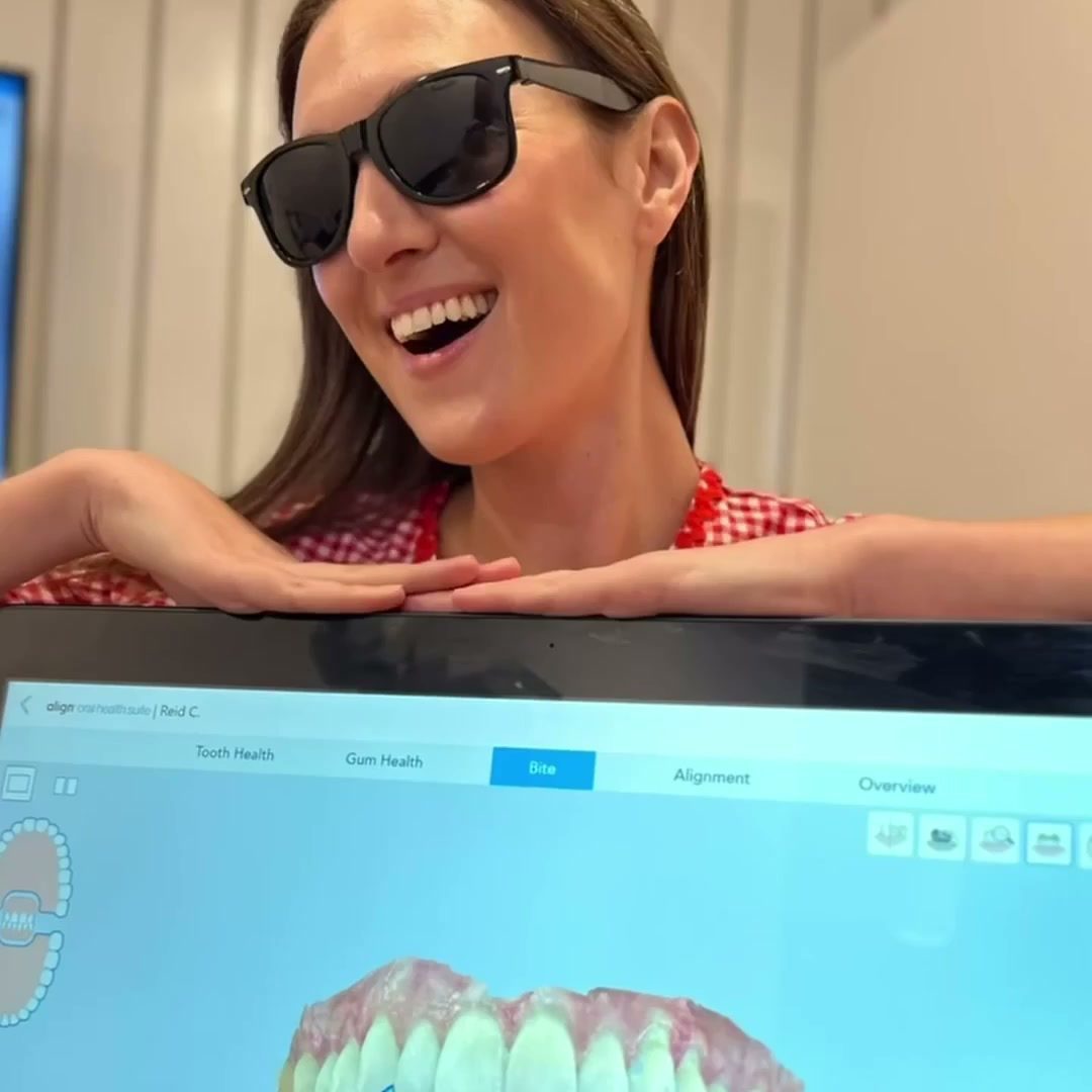 Reviewing a digital dental scan at Breeze Dental